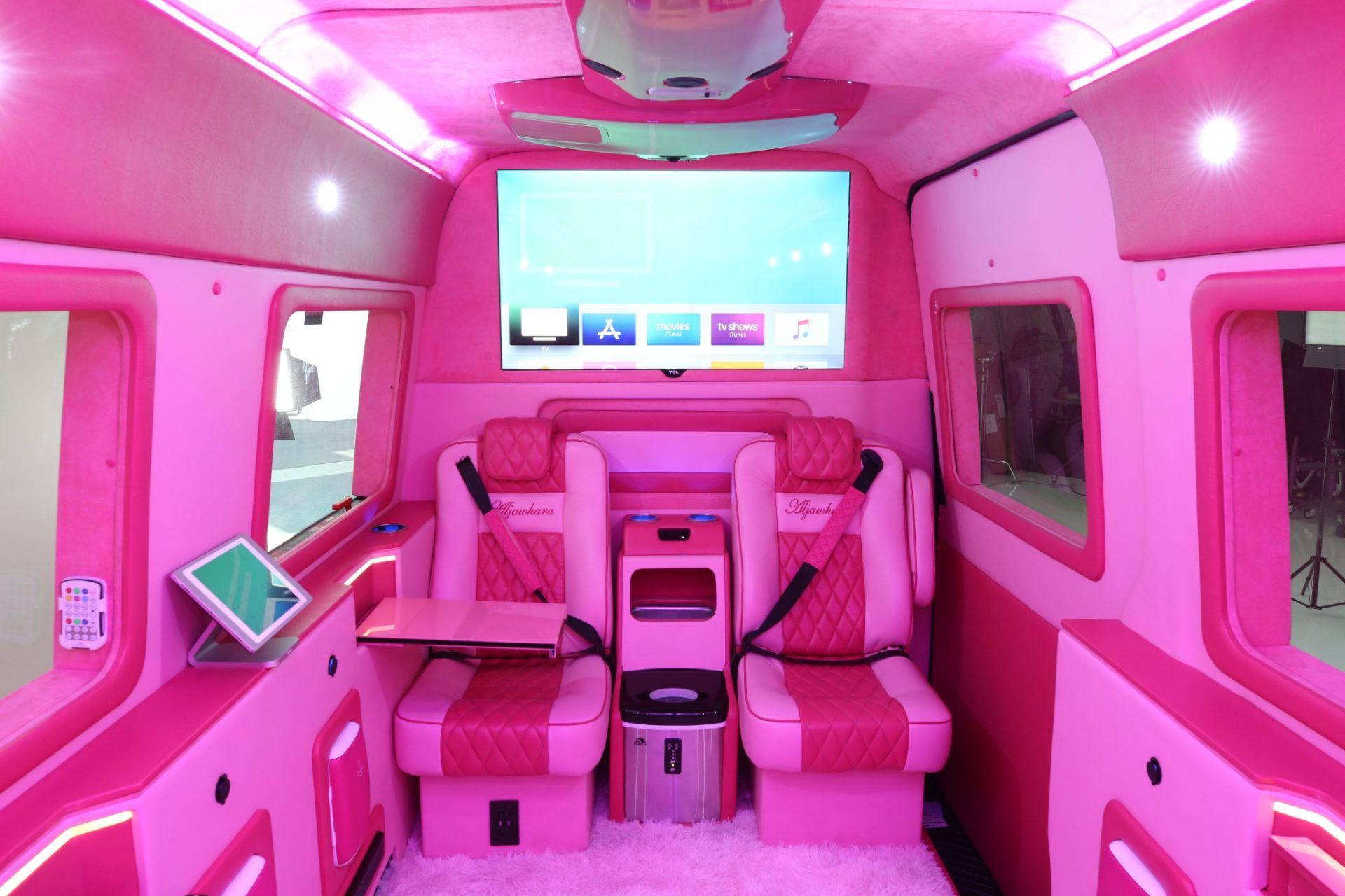 Custom Pink Mercedes Benz Sprinter Van - Interior Photo #1