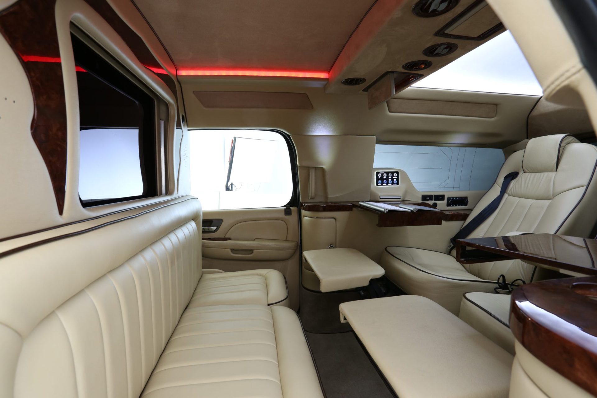 Custom Cadillac Escalade ESV Mobile Office Limousine - Interior Photo #4