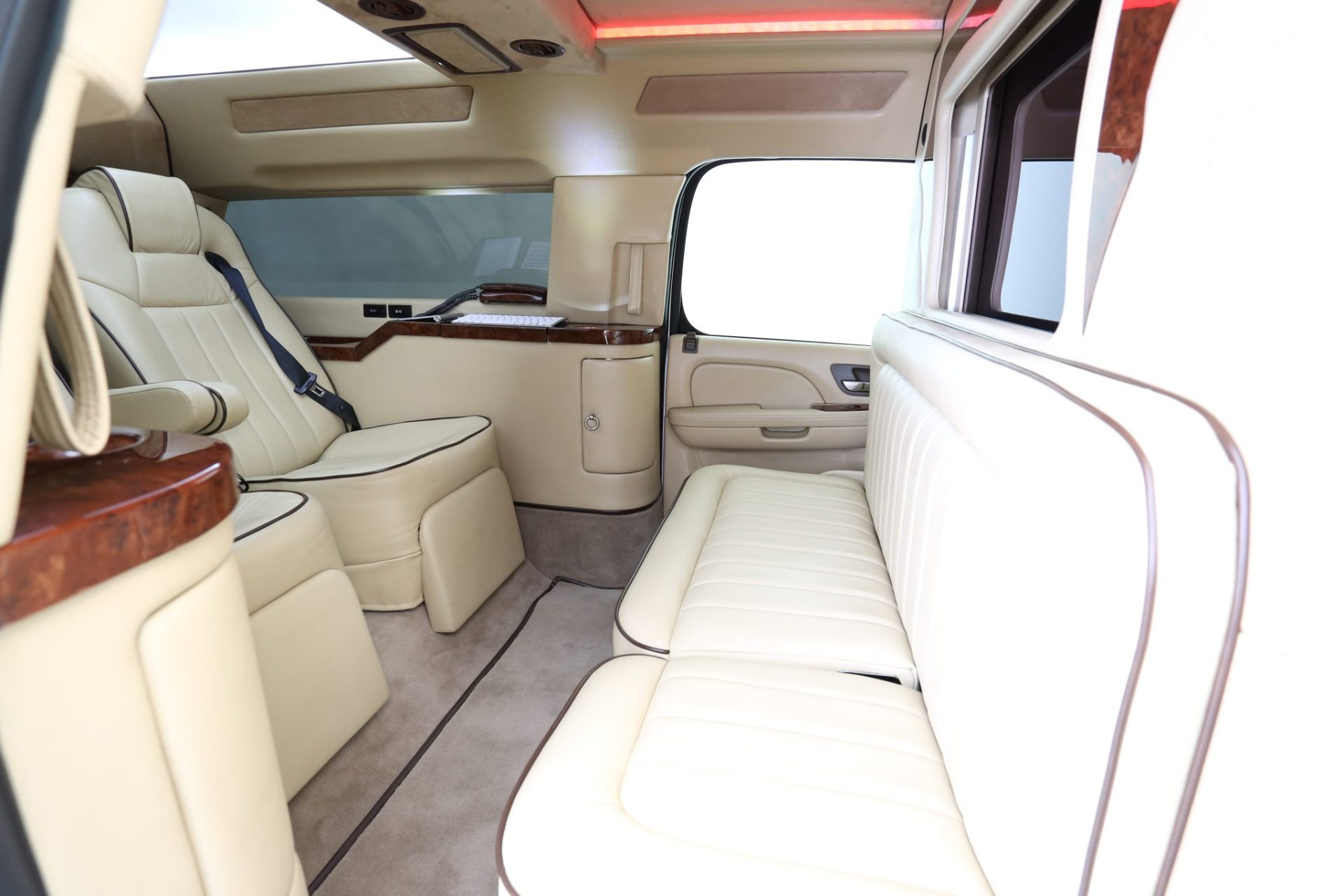 Custom Cadillac Escalade ESV Mobile Office Limousine - Interior Photo #7
