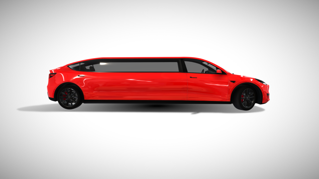 Red Tesla Model Y Limousine - Exterior Photo #6