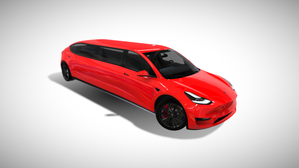 Red Tesla Model Y Limousine - Exterior Photo #5